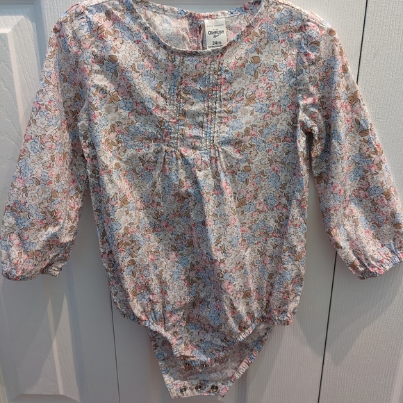 Oshkosh Floral Blouse, Size 24 months - Picture 2 of 3
